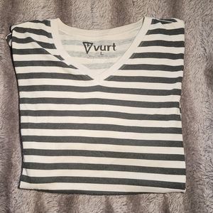 Black and white stripe vurt tee shirt